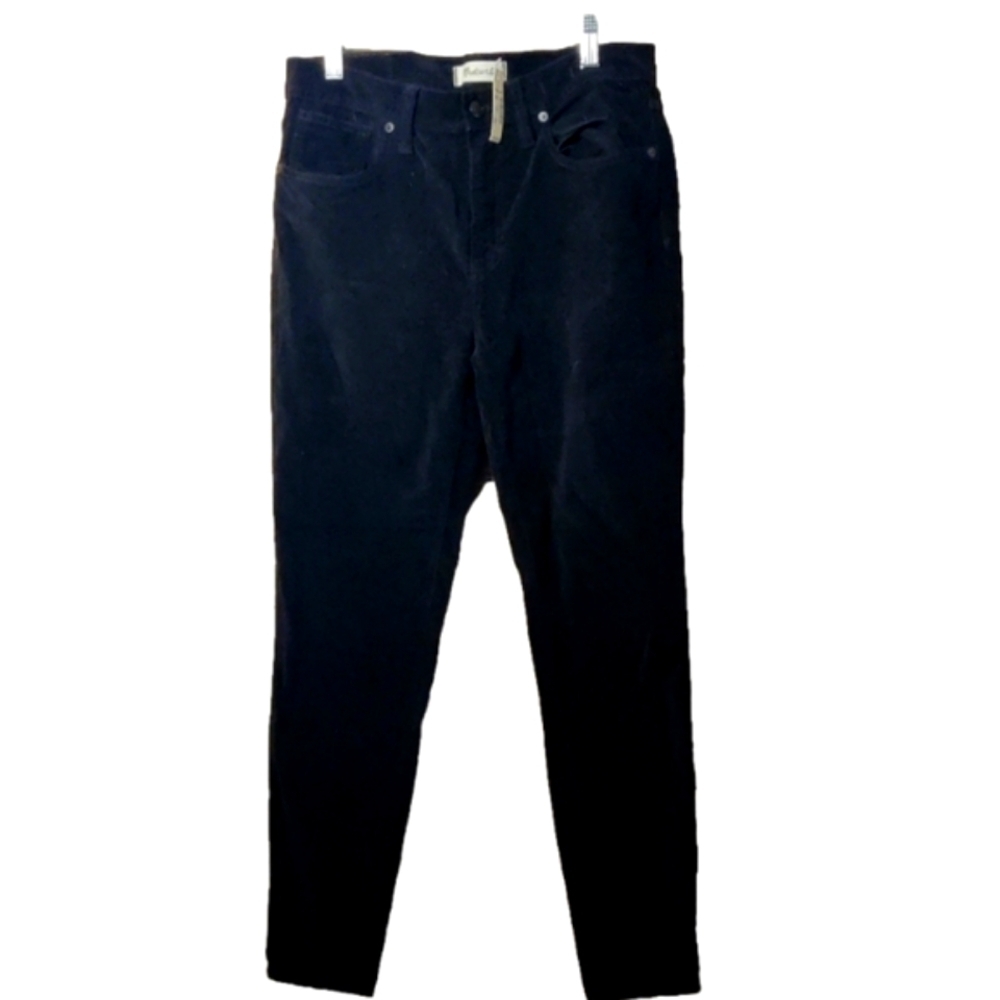 Madewell 9" Super Skinny Black Velvet Jeans NWT Size 29